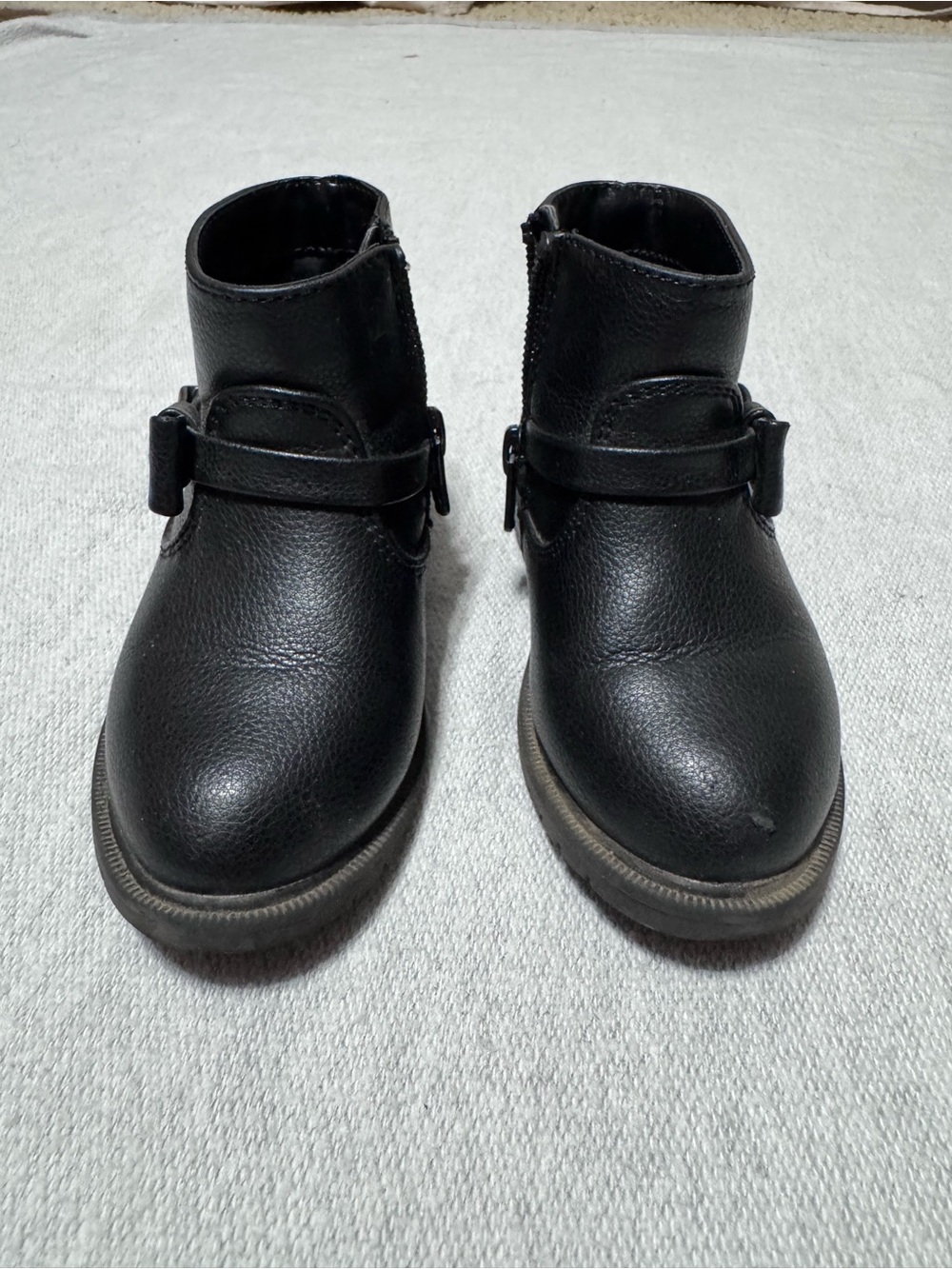 Cat & Jack Black Kids Ankle Boots with Buckle